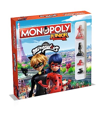 Winning Moves - Monopoly Junior Miraculous Mit Lady Bug, Cat Noir, Den Kwamis Von Miraculous Und Vielen Weiteren Alter 5+ Deutsch von Winning Moves