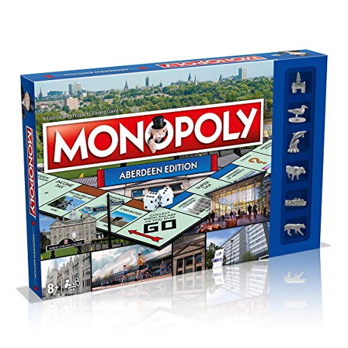 Winning Moves Aberdeen Monopoly-Brettspiel, Advance to Castlegate, Duthie Park und Robert Gordon's College und tauschen Sie Ihren Weg zum Erfolg, 2–6 Spieler sind EIN tolles Geschenk für Kinder ab 8 von Winning Moves