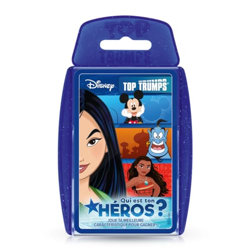 Winning Moves WM00537-FRE-6 Top Trumps Disney Brettspiel Kartenspiel Battle Game Französische Version von Winning Moves