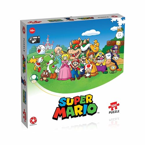 Winning Moves A2103018 Brothers Gesellschaftsspiel französische Version, Puzzle Super Mario and Friends 500 Teile von Winning Moves