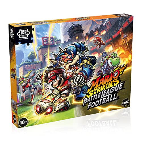 Winning Moves WM03349-ML1-6 Nintendo Battle League Football-1000 pcs Super Mario Strikers Bros Puzzle, Mehrfarbig, 1000pzs von Winning Moves