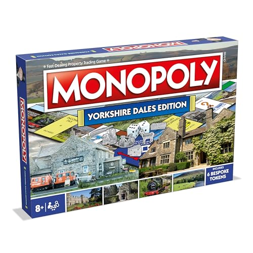 Winning Moves Yorkshire Dales Monopoly-Brettspiel, Fortschritte auf dem Brett und Handel auf dem Weg zum Erfolg, Geschenk für Kinder ab 8 Jahren von Winning Moves