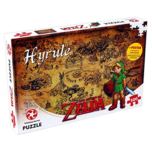 Winning Moves Top Trumps Puzzle, The Legend of Zelda Hyrule, 500 Teile – Spielzeug für Kinder ab 10 Jahren und alle Fans des Spiels, zum Spielen alleine oder in Gesellschaft, inkl. Poster von Winning Moves