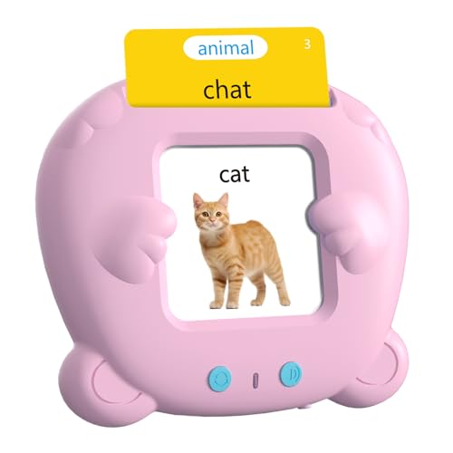Winnrok Lernkarten,für Kleinkinder von 2 bis 6 Jahren sprechende Flashkarte Französisch,Vorschulspielzeug zum Hören und Lernen 510 Wörter,Interaktives Spielzeug für Jungen und Mädchen -Rosa Winnrok Lernkarten,für Kleinkinder von 2 bis 6 Jahren sprechende Flashkarte Französisch,Vorschulspielzeug zum Hören und Lernen 510 Wörter,Interaktives Spielzeug für Jungen und Mädchen -Rosa von Winnrok