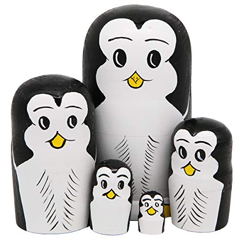 Set 5 Stück Pinguin Holz handgefertigte Matroschka Matroschka Russische Puppe für Kinder Spielzeug Geburtstag Weihnachten Neujahr Geschenk Heimdekoration Set 5 Stück Pinguin Holz handgefertigte Matroschka Matroschka Russische Puppe für Kinder Spielzeug Geburtstag Weihnachten Neujahr Geschenk Heimdekoration von Winterworm