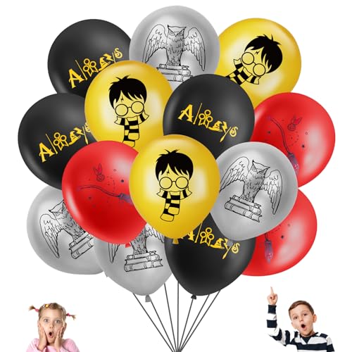 30 Stück Hary Luftballon Geburtstag Deko Themed Kindergeburtstag Deko, Magie Luftballon Party Deko Geburtstag, Latexballon Bedruckte Set, Kindergeburtstag Party Supplies für Jungen Mädchen von Wirhaut