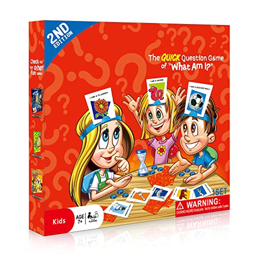 Wer Ist Es Spiel Für Kinder - Was Bin Ich - Kartenspiele Brettspiel für Kinder, Spieleklassiker Kinderspiel, Bild-Ratespiel für 2- 6 Spieler, Ratespiel für die ganze Familie - Deutsche Version von Wirhaut