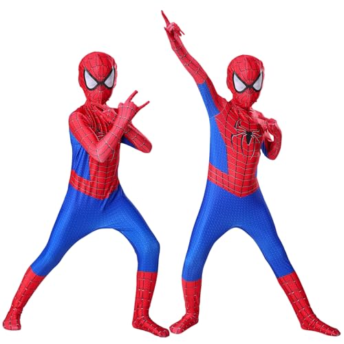 Wirhaut Kostüm Kinder 3-12 Jahre Kinder Anime Anzug Jumpsuit mit Maske 3D Superhelden Kostüme für Junge Karneval Cosplay Party von Wirhaut