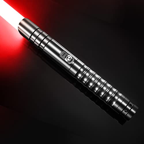 Wisbecost Smooth Swing FX Duell-Lichtschwert RGB 15 Farben Veränderbares 12 Modus-Sounds Force Lightsaber für Erwachsene, Professionelles Duell-Lichtschwerter von Wisbecost