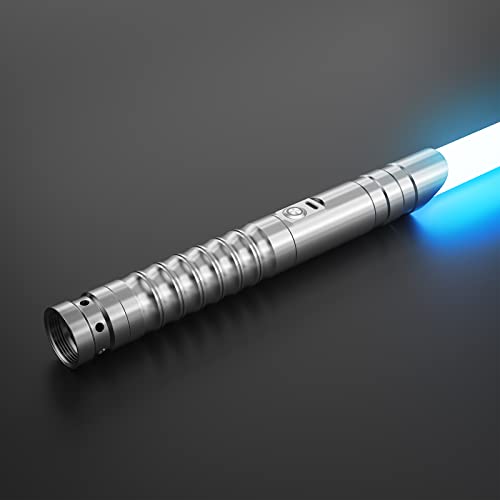 Wisbecost Smooth Swing FX Duell-Lichtschwert RGB 15 Farben Veränderbares 12 Modus-Sounds Force Lightsaber für Erwachsene, Professionelles Duell-Lichtschwerter von Wisbecost