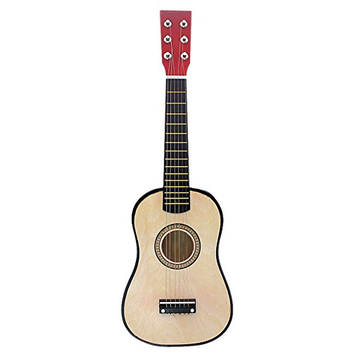 Kinder Gitarre, 23 Zoll Classical Acoustic Guitar Kids Guitar Kindergitarre Musikpädagogisches Instrument, Holzspielzeug Für Kinder, Studenten, Anfänger, Geschenk(Holzfarbe) von Wisecoco