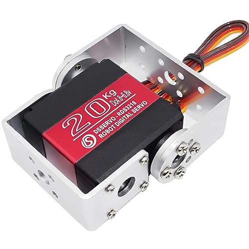 Wishiot 20KG RC Servo RDS3218 Digtal Servo 270° Wasserdicht Roboterarm Servo Hohes Drehmoment Dual Kugellager Vollmetall Getriebe Servo mit U Montagehalterung für RC Auto Roboter DIY 1/8 1/10 von Wishiot