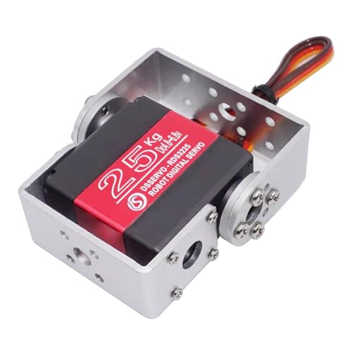 Wishiot RDS3225 25KG Servo Daul Shaft U Mount RC Digtal Servo Vollmetall Getriebe Wasserdicht Roboterarm Servomotor 180 Grad mit U Montagehalterung für DIY Auto Roboter von Wishiot