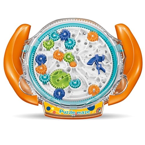 Labyrinth Spiel Kinder, 3D Puzzle Labyrinth mit Stahlkugeln, Spielzeug ab 4-8 Jahre, Jungen, Junge Geschenkideen, geschicklichkeitsspiele, Herausforderungen Spiele, Geschenk Junge ab 4 Jahre（Orange） von Wishstar