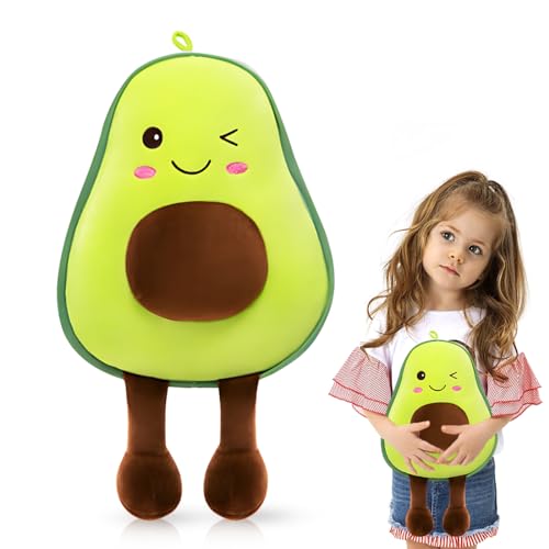 Wishstar Avocado Kissen 40cm, Kuscheltier Avocado, Kissen Stofftiere für Kinder, Avocado Umarmungskissen Geschenk für Jungen und Mädchen von Wishstar