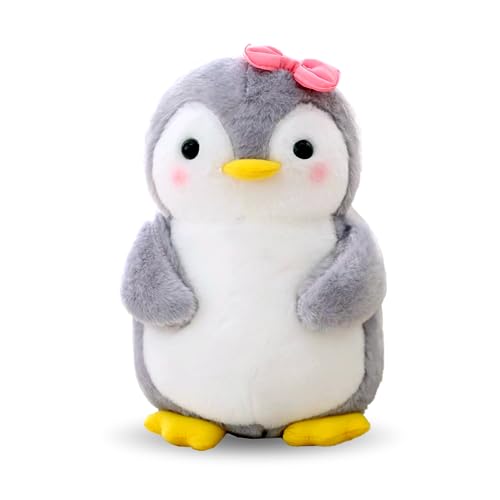 Wishstar Kuscheltier Pinguin Plüschtier für Mädchen, Stofftier Schmusetier zum Kuscheln & Spielen, Plüschtier Pinguin Geschenk, Pudgy Penguins Plush Für Mädchen(Pinguin mit Schleife,25 cm) von Wishstar