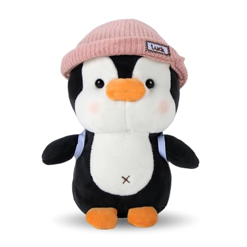 Wishstar Kuscheltier Pinguin Plüschtier für Kinder, Stofftier Schmusetier zum Kuscheln & Spielen, Squishmallow Pinguin Geschenk, Pudgy Penguins Plush Für Mädchen Jungen (Rosa 23cm) von Wishstar