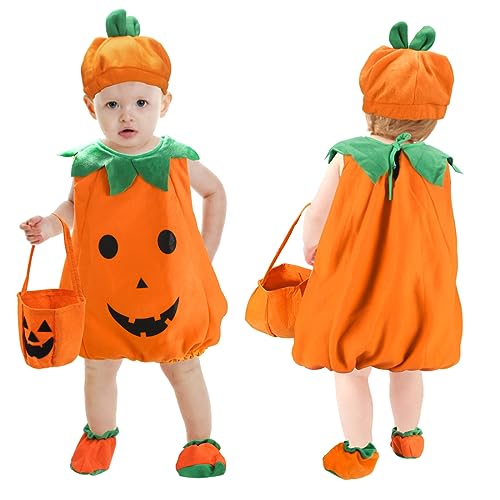Wishstar Halloween kostüm kinder kürbis,Kürbis kostüm baby,Halloween kostüm set kleinkind,Halloween Cosplay Fasching Party kostüm für kinder,Geeignet für Kinder mit 100-110 cm groß Wishstar Halloween kostüm kinder kürbis,Kürbis kostüm baby,Halloween kostüm set kleinkind,Halloween Cosplay Fasching Party kostüm für kinder,Geeignet für Kinder mit 100-110 cm groß von Wishstar