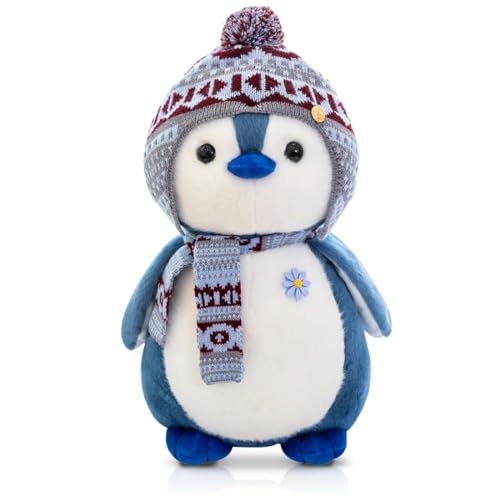 Wishstar Kuscheltier Pinguin Plüschtier, Stofftier Schmusetier zum Kuscheln & Spielen, Squishmallow Pinguin Geschenk, Pudgy Penguins Plush Für Kinder(Blau 20cm) von Wishstar