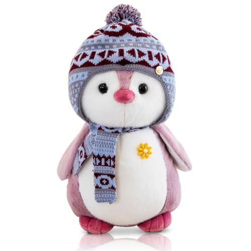 Wishstar Kuscheltier Pinguin Plüschtier, Stofftier Schmusetier zum Kuscheln & Spielen, Squishmallow Pinguin Geschenk, Pudgy Penguins Plush Für Kinder(Rosa 20cm) von Wishstar