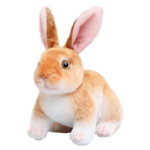 Wishstar Ostern Hase Plüschtier, Kaninchen Kuscheltier für Kinder Stofftier Schmusetier zum Kuscheln & Spielen, Hase Plush Für Mädchen Jungen，Niedliche Ostergeschenke für Kinder (Braun Hase 20cm) von Wishstar