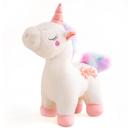 Wishstar Plüsch Einhorn, Einhorn Kuscheltier Regenbogen 30cm, Einhorn Spielzeug Mädchen, Einhorn Stofftier Spielzeug für Kinder von Wishstar