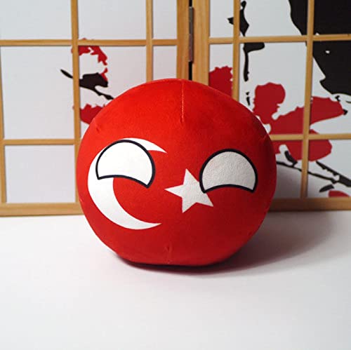 Wishtoy Anime Polandball Gefüllte Puppe Spielzeug, Countryball Plüschtiere, Weiche Dekorationskissen, Kindergeschenk, 20 cm Ottomane von Wishtoy