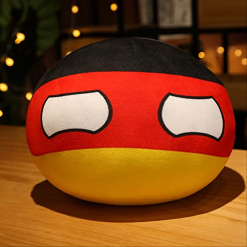 Wishtoy Cartoon Polandball Plüschtier, Countryball Gefüllte Puppenkissen, Country Ball Plüschtier, Kindergeburtstagsgeschenke 40Cm Deutschland von Wishtoy