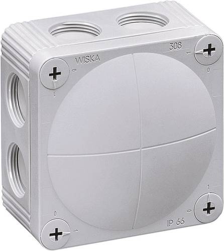 Wiska 10060400 Abzweigkasten (L x B x H) 85 x 85 x 51mm Lichtgrau (RAL 7035) IP66 von Wiska