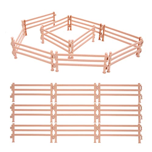 Wisplye Fence Spielset, Pferdezaun Spielzeug, 40 Stücke Pferd Corral Fechten Zubehör für Bauernhof Scheune Koppel Pferd Stall Nutztier, Farm Zaun Panel, Kunststoff Micro Landschaft Deko von Wisplye