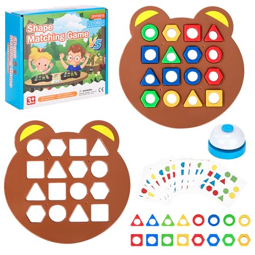 Formanpassung Spiel Farbsensorisches Lernspielzeug Set, Geometrisches Puzzles mit Karten, Brettspiele Baby Montessori Sensorik Spielzeug für Kinder Junge Mädchen ab 3 4 5 6 Jahre von Wisplye