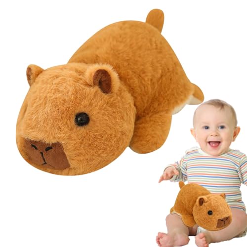 Capybara Plüsch, sensorisches Stofftier,Reversibles doppelseitiges Plüschspielzeug | Sensorisches Fidget-Spielzeug, gefüllter Capybara-Plüsch, Plüschpuppen-Stoffkissen, Tierplüsch für Zuhause von Wisylizv