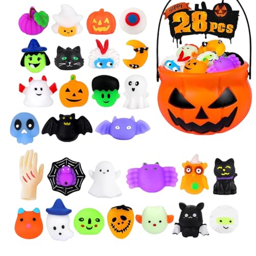 Halloween-Zappelspielzeug – --Moji-Squishies, weiches Zappelspielzeug-Paket für Halloween-Party | Squishies Süßes Quetschspielzeug | Halloween-Geschenktütenfüller für die Halloween-Weih von Wisylizv