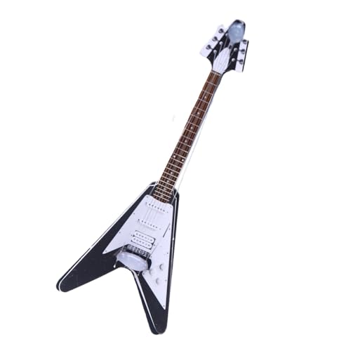 Miniaturgitarrenmodell, Miniaturgitarre für Puppenhäuser | 1:12 Miniatur-Gitarrenmodell,Miniatur-Gitarre Modell Puppenhäuser E-Gitarre Holzgitarre für Mini-Musikzimmer von Wisylizv