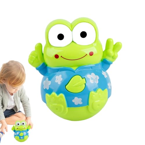 Musikalisches Tierspielzeug, Wackelmusikspielzeug, Pädagogische niedliche Musik-Frosch-Figuren-Spielzeug, Sensorische Entwicklung Kinder Wobbler Tierfigur Spielzeug Mädchen Unterhaltung Heimgebrauch von Wisylizv