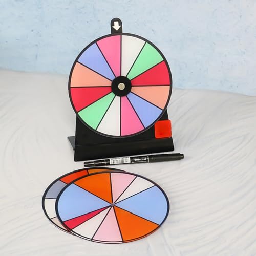Spin Wheel - 12 Slots Acrylpreise Spin Wheel | Rutschfester Radspinner mit abnehmbarem Ständer | Glücksrad für die Teilnahme an Lotterien | Rouletterad für Messen, Karnevalskurse von Wisylizv
