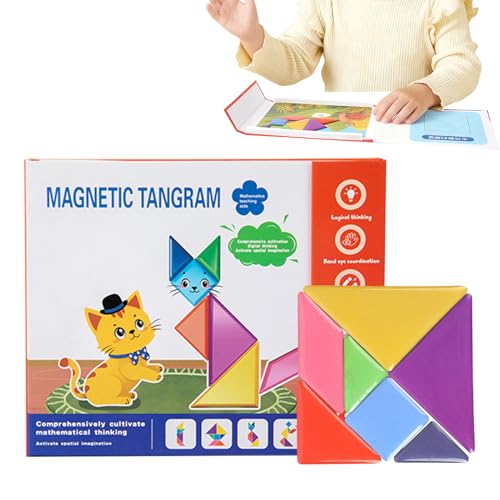 Tangram Puzzles für Kinder - Magnetisches Lernspielzeug - Geometrie Puzzle,Für Kinder ab 3 Jahren, Mädchen, Klassenzimmer, Kindergarten, Vorschule, Homeschooling und Matheunterricht Tangram Puzzles für Kinder - Magnetisches Lernspielzeug - Geometrie Puzzle,Für Kinder ab 3 Jahren, Mädchen, Klassenzimmer, Kindergarten, Vorschule, Homeschooling und Matheunterricht von Wisylizv