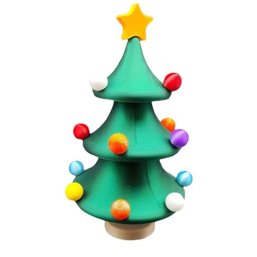 Tanzender Weihnachtsbaum - Weihnachtsbaumschmuck, -gedrucktes rotierendes Fingerspielzeug, Desktop-Drehspielzeug, sensorischer Weihnachtsbaum, Zappelspielzeug Weihnachtsbaum, Desktop-Dekoration für von Wisylizv