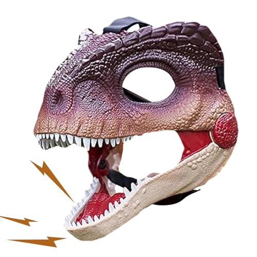 Wisylizv Dinosaurier-Maske: Dino-Maske, beweglicher Kiefer, Halloween-Maske, Dinosaurier-Spielzeug, simulierter Velociraptor, Gesichtsmaske, auffälliges Dinosaurier-Kostüm, Maske, beweglicher Mund, von Wisylizv