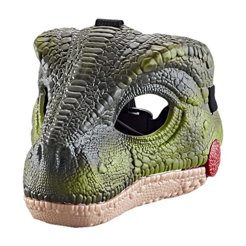 Wisylizv Dinosaurier-Maske: Dino-Maske, beweglicher Kiefer, Halloween-Maske, Dinosaurier-Spielzeug, simulierter Velociraptor, Gesichtsmaske, auffälliges Dinosaurier-Kostüm, Maske, beweglicher Mund, von Wisylizv