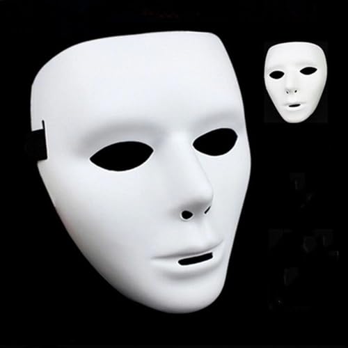 Witeygai Halloween Maske, Weiß Phantom Maske, Halloween Kostüm Cosplay Oper Maskerade Maske Kreativ Cosplay, Hip Hop und Ghost Step Dance von Witeygai