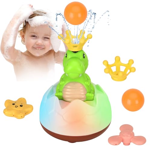 Withosent Badewannenspielzeug, Dinosaurier Spray Wasserspielzeug Kinder mit Licht, Badespielzeug Baby Automatischem Wasserspray Baby Geschenk für Jungen und Mädchen ab 1 2 3 4Jahr Withosent Badewannenspielzeug, Dinosaurier Spray Wasserspielzeug Kinder mit Licht, Badespielzeug Baby Automatischem Wasserspray Baby Geschenk für Jungen und Mädchen ab 1 2 3 4Jahr von Withosent
