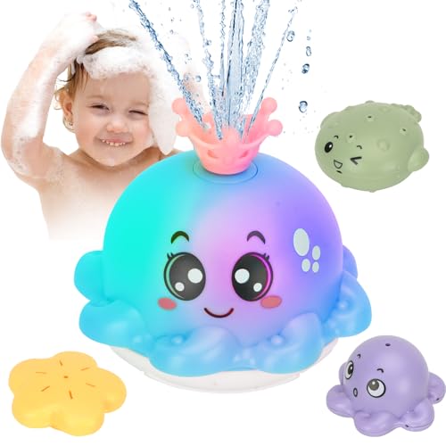 Withosent Badewannenspielzeug, Oktopus Spray Wasserspielzeug Kinder mit Licht, Badespielzeug Baby Automatischem Wasserspray Baby Geschenk für Jungen und Mädchen ab 1 2 3 4Jahr Withosent Badewannenspielzeug, Oktopus Spray Wasserspielzeug Kinder mit Licht, Badespielzeug Baby Automatischem Wasserspray Baby Geschenk für Jungen und Mädchen ab 1 2 3 4Jahr von Withosent