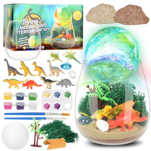 Withosent Dino Nachtlicht Mädchen, DIY Terrarium Set Bastelset Kinder, Lampe Selber Basteln mit DIY Mondlampe, Dinosaurier Geschenke für Jungen Mädchen für Kinder ab 3, 4, 5, 6, 7 8 Jahren Withosent Dino Nachtlicht Mädchen, DIY Terrarium Set Bastelset Kinder, Lampe Selber Basteln mit DIY Mondlampe, Dinosaurier Geschenke für Jungen Mädchen für Kinder ab 3, 4, 5, 6, 7 8 Jahren von Withosent