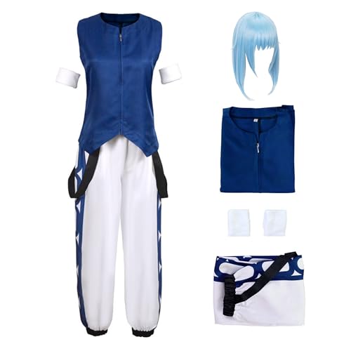 Witorya Rimuru Tempest Cosplay Kostüm Rimuru Tempest Jacke Hemd Uniform Maske Perücke Zubehör für Frauen von Witorya