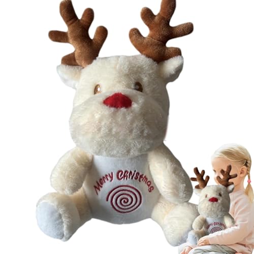 Reindeer Soft Toy | Stuffed Animal Plush | Soft Plush Toy, Plush Toy for Girls, Breathing Stuffed Animal, Soft Light Plush, Stuffed Doll with Lights, Plush Toy with Sounds, Soft Deer for Adults von Wiuejg