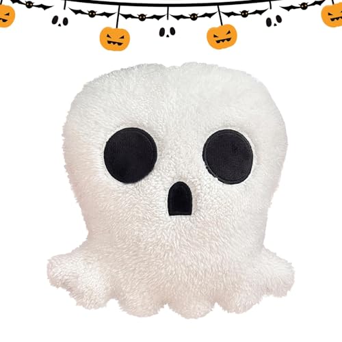 Totenkopf Stofftier | Totenkopf-Plüschtier | Totenkopf-Plüsch, Multifunktionaler Totenkopf-Plüsch, Bequemes Totenkopf-Stofftier, Halloween-Stofftier-Dekoration, Totenkopf-Design-Plüschtier, Skelett-Pl von Wiuejg