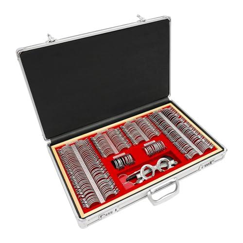 266 Stück Optisches Testlinsen Set Testlinsenausrüstung Versuchslinse Test Lens Optometry Equipment Aluminium Box Probierlinsen Set von Wiyuer