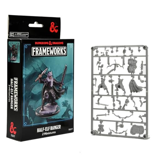 Dungeons & Dragons Frameworks: Wave 2A: Männlicher Halb-Elf-Ranger – unlackiert, unmontiert auf Sprue, anpassbare Mini | WizKids D&D-Figur von WizKids