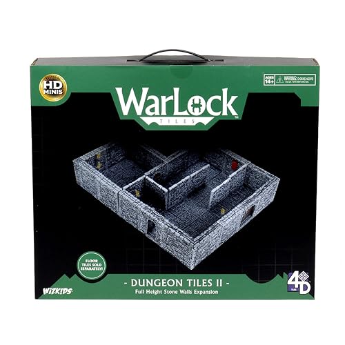 Wiz Kids LLC Warlock Tiles: Dungeon Tiles II - Full Height Stone Walls Expansion, Grey Wiz Kids LLC Warlock Tiles: Dungeon Tiles II - Full Height Stone Walls Expansion, Grey von WizKids